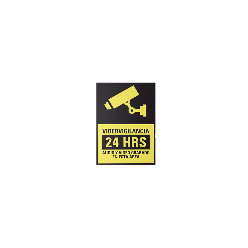 Letrero de Videovigilancia en Poliestireno 20x30 cm – Seguridad y Advertencia