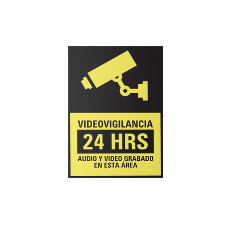 Letrero de Videovigilancia en Poliestireno 20x30 cm – Seguridad y Advertencia