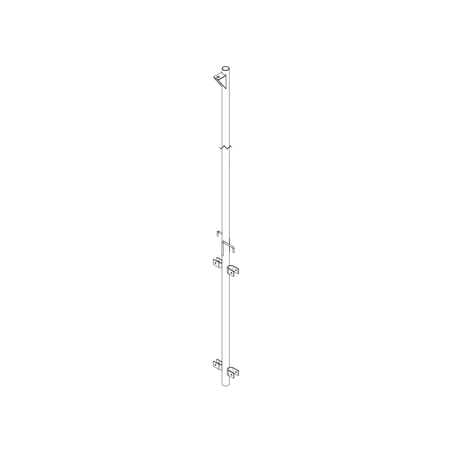 Pluma de Aluminio de 4 metros CED.40 para Instalación de Tramos STZ (Con Polea).