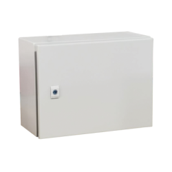 Gabinete de Acero IP66 Uso en Intemperie (500 x 300 x 300 mm) con Placa Trasera Interior Metálica y Compuerta Inferior Atornill
