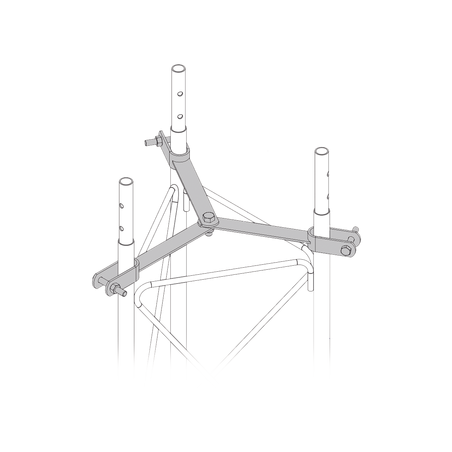 Brida para sujeción de retenida compatible con tramos STZ30G, Galvanizado por Inmersión en Caliente.