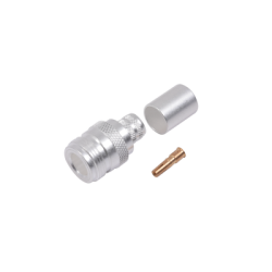 Conector N Hembra de Anillo Plegable para Cables 9913, 8214, LMR-400, RG8/U-SYS, RFLASH-1113, Plata/ Oro/ Teflón.