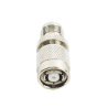 Adaptador en Línea, de Conector TNC Macho Inverso a TNC Hembra, Nquel/ Oro/ Teflón.