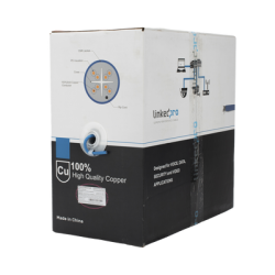 Bobina de Cable U/UTP Cat6A de 305 Metros (1000 Pies), Color Azul, CMR, Soporta 10G-BaseT para Transmisión de Frecuencias de ha