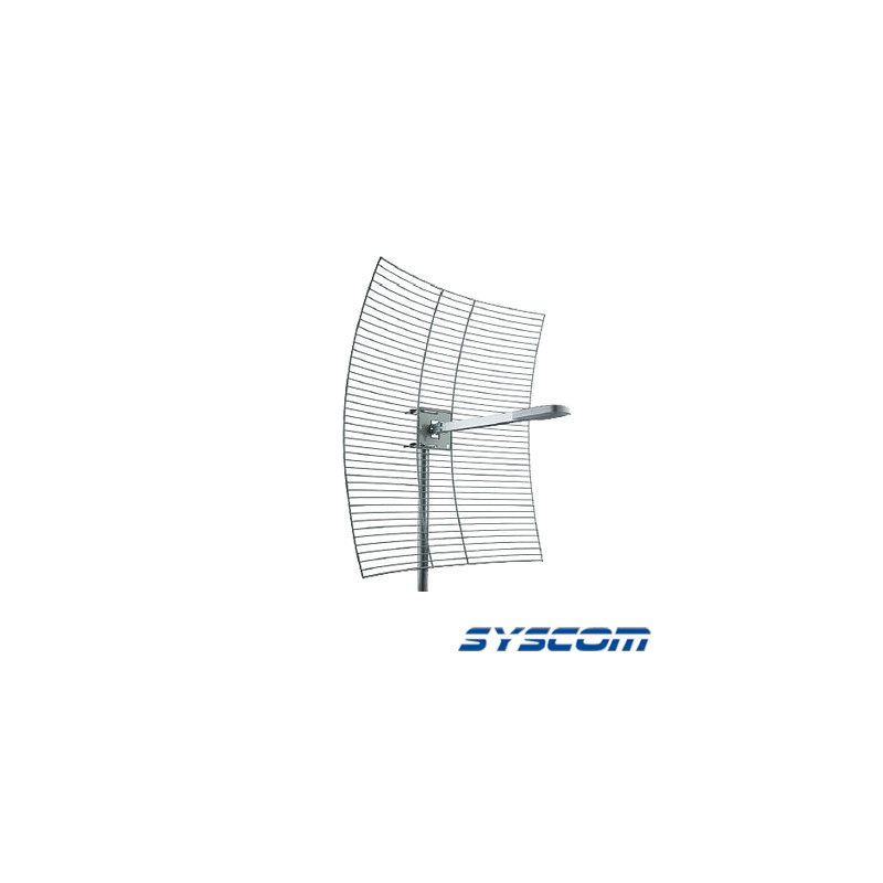 Antena Base Direccional, Rango de Frecuencia 2400 - 2483 MHz, 24 dBi de Ganancia.