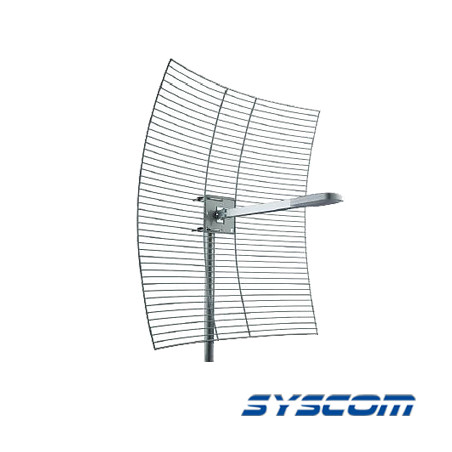 Antena Base Direccional, Rango de Frecuencia 2400 - 2483 MHz, 24 dBi de Ganancia.