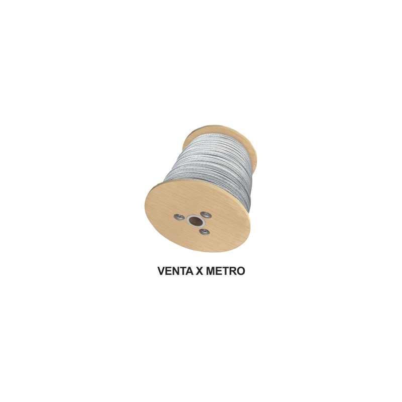 Cable de Retenida de 1/4" de Acero Galvanizado 7 Hilos (Venta por Metro).