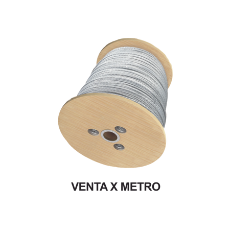 Cable de Retenida de 1/4" de Acero Galvanizado 7 Hilos (Venta por Metro).