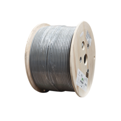 Bobina de Cable Blindado F/UTP de 4 Pares, Z-MAX, Cat6A, Soporte de Aplicaciones 10GBase-T, CM, Color Gris, 305 Metros (1000 Pie