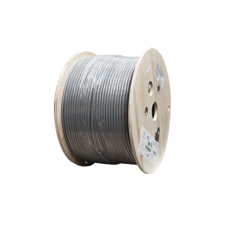 Bobina de Cable Blindado F/UTP de 4 Pares, Z-MAX, Cat6A, Soporte de Aplicaciones 10GBase-T, CM, Color Gris, 305 Metros (1000 Pie