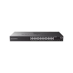Switch PoE+ Administrable / 24 Puertos 10/100/1000 Mbps + 4 SFP / 360W PoE Total / Switching 56 Gbps / Cloud GWN Sin Costo / Mon