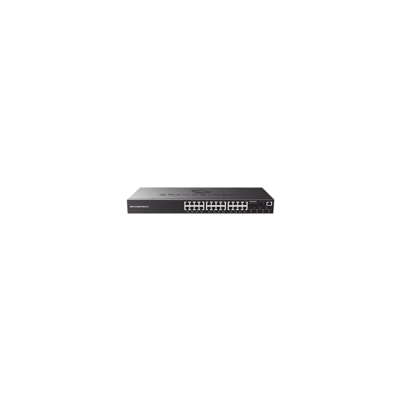 Switch PoE+ Administrable / 24 Puertos 10/100/1000 Mbps + 4 SFP / 360W PoE Total / Switching 56 Gbps / Cloud GWN Sin Costo / Mon