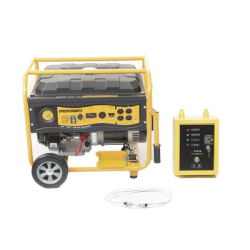 Generador a Gasolina / Planta de Emergencia con Encendido Automático, 6.5KW, 220Vac 2 Fases, Jaula con Ruedas para Fácil Trasl