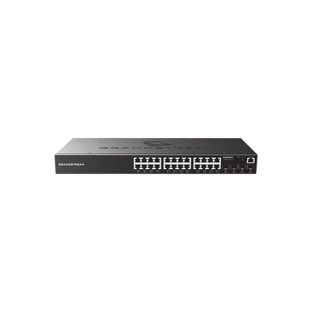 Switch Gigabit Administrable / 24 puertos 10/100/1000 Mbps + 4 Puertos SFP Uplink / Compatible con GWN Cloud.