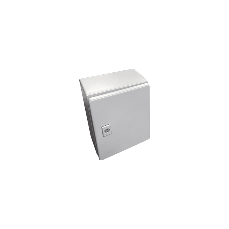 Gabinete de Acero / Nema 4 -IP 66 de 20 x 25 x 15 cm / Platina y certificado UL.