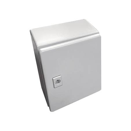 Gabinete de Acero / Nema 4 -IP 66 de 20 x 25 x 15 cm / Platina y certificado UL.