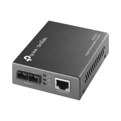 Convertidor Fibra Óptica Monomodo / 1 Puerto RJ45 10/100/1000 Mbps / Puerto Fibra Óptica SC 1000 Mbps / Hasta 20 Km / Plug and