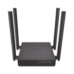 Router Inalámbrico doble banda AC, 2.4 GHz y 5 GHz Hasta 1200 Mbps, 4 antenas externas omnidireccional, 4 Puertos LAN 10/100 Mb