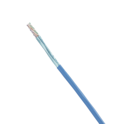 Bobina de Cable Blindado F/UTP de 4 Pares, Cat6A, Soporte de Aplicaciones 10GBase-T, CMR (Riser), Color Azul, 305 Metros (1000 P