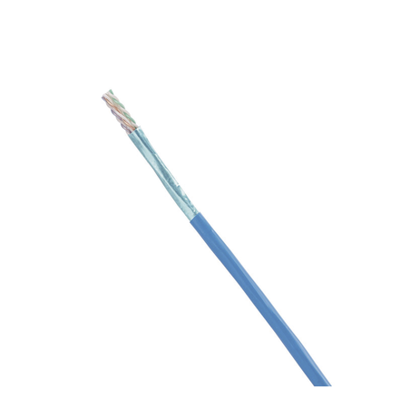 Bobina de Cable Blindado F/UTP de 4 Pares, Cat6A, Soporte de Aplicaciones 10GBase-T, CMR (Riser), Color Azul, 305 Metros (1000 P