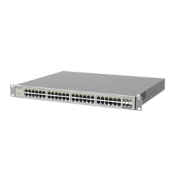 Switch Administrable Capa 3 con 48 puertos Gigabit PoE 802.3af/at + 4 SFP+ para fibra 10Gb, gestión gratuita desde la nube, 740