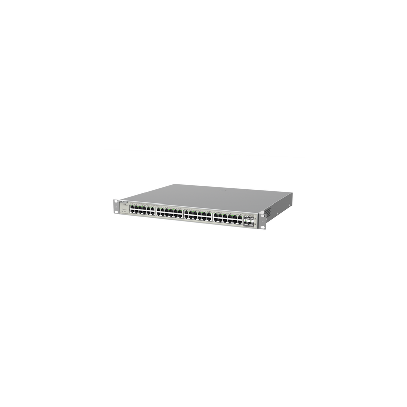 Switch Administrable Capa 3 con 48 puertos Gigabit PoE 802.3af/at + 4 SFP+ para fibra 10Gb, gestión gratuita desde la nube, 740