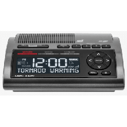 Radio de Alerta Meteorológica WR400 / 7 Canales NOAA y Environment Canada / Almacena 10 Alertas / Sirena de 85 dB / Reloj Dual 