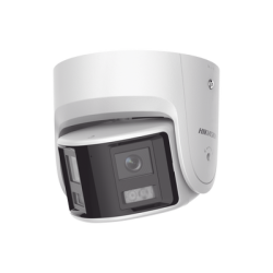 [FlexVu] [PROTECCIÓN ACTIVA] Turret IP Panorámica 4 Megapíxel / 2 Lentes 2.8 mm (180°) / Imagen a Color 24/7 (ColorVu) / PoE