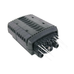 Caja de Distribución de Fibra Óptica para 24 Empalmes con 16 Acopladores SC/APC. Enterrado Directo, IP68, Splitter 1x8 Incluid