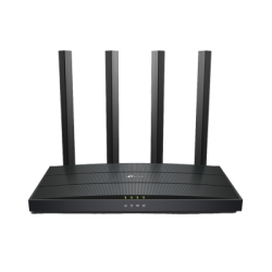 Router WiFi 6 AX 1500Mbps / MU-MIMO 2X2 y OFDMA / 1 Puerto WAN 10/100/1000 Mbps / 3 Puertos LAN 10/100/1000 Mbps / 4 Antenas / C