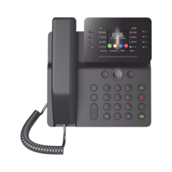 Teléfono IP Empresarial Esencial WiFi / Bluetooth, 12 líneas SIP, pantalla a color 3.5", PoE, puertos Gigabit, conferencia loc