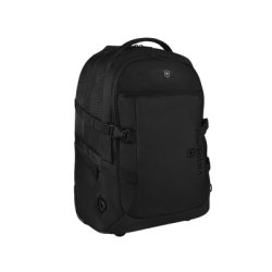 Mochila VX Sport EVO con Ruedas, Mango Telescópico y Correas al Hombro. Fabricada en Poliéster Negro repelente al Agua. Backpa