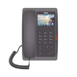 (H5W Color Negro)Teléfono IP WiFi para Hotelería, profesional de gama alta con pantalla LCD de 3.5 pulgadas a color, 6 teclas 