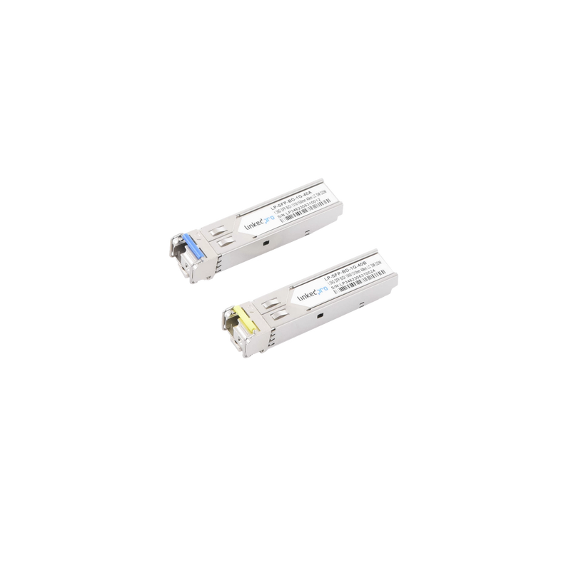 Transceptores Ópticos Bidireccionales SFP (Mini-Gbic) / Monomodo 1310 & 1550 nm / 1.25 Gbps / 1000BASE-BX / Conector LC/UPC Sim