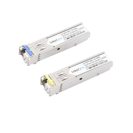 Transceptores Ópticos Bidireccionales SFP (Mini-Gbic) / Monomodo 1310 & 1550 nm / 1.25 Gbps / 1000BASE-BX / Conector LC/UPC Sim