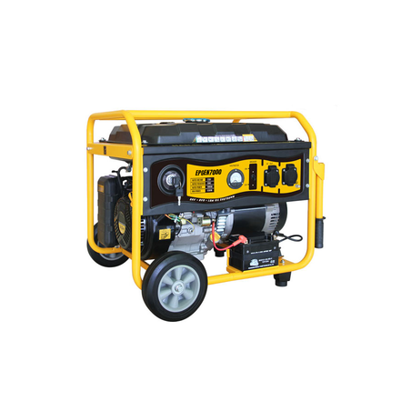 Generador a Gasolina / Planta de Emergencia de 6.5KW, 220Vac 2 Fases, Jaula con Ruedas para Fácil Traslado y Encendido Electró