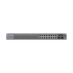 Switch Gigabit PoE+ Administrable / 16 puertos 10/100/1000 Mbps + 2 Puertos SFP Uplink / Presupuesto PoE hasta 120W / Administra