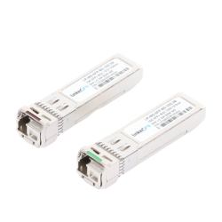 Transceptores Ópticos Industriales Bidireccionales SFP+ (Mini-Gbic) / Monomodo 1270 & 1330 nm / 10 Gbps / 10GBASE / Conector LC