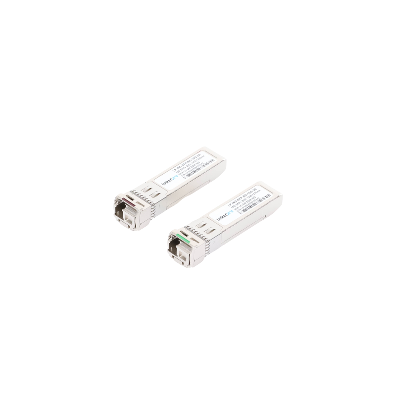 Transceptores Ópticos Industriales Bidireccionales SFP+ (Mini-Gbic) / Monomodo 1270 & 1330 nm / 10 Gbps / 10GBASE / Conector LC