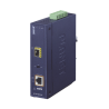 Convertidor de Medios PoE Industrial, Puerto SFP 1000BASE-SX/LX a Puerto RJ45 Gigabit con Salida PoE 802.3at (Hasta 30 W).