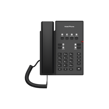 Teléfono IP para Hotelería, profesional con 8 teclas programables para servicio rápido, plantilla personalizable con PoE