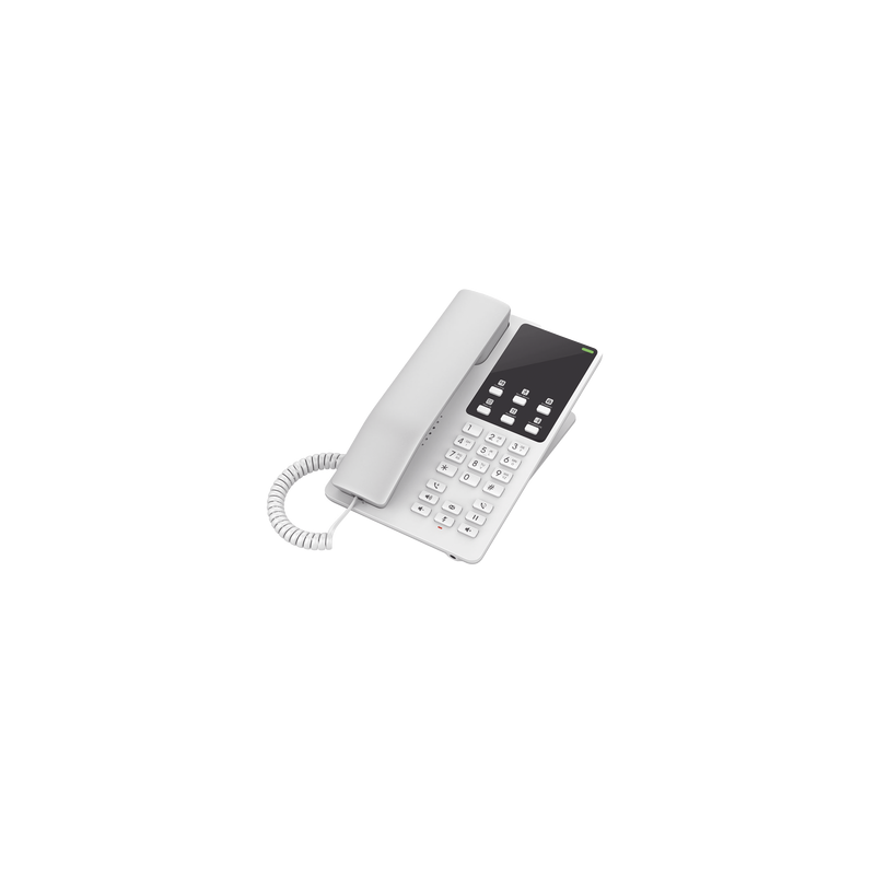 Teléfono IP Hotelero, 2 líneas SIP con 2 cuentas, codec Opus, IPV4/IPV6, color blanco, con gestión en la nube GDMS