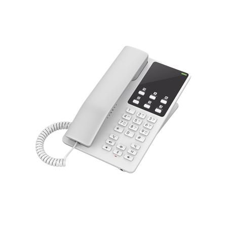Teléfono IP Hotelero, 2 líneas SIP con 2 cuentas, codec Opus, IPV4/IPV6, color blanco, con gestión en la nube GDMS