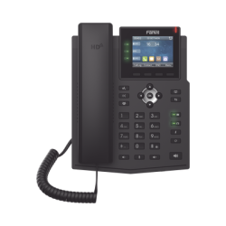 Teléfono IP Empresarial con Estándares Europeos, 6 lineas SIP con pantalla LCD a color, puertos Gigabit, IPv6, Opus y conferen