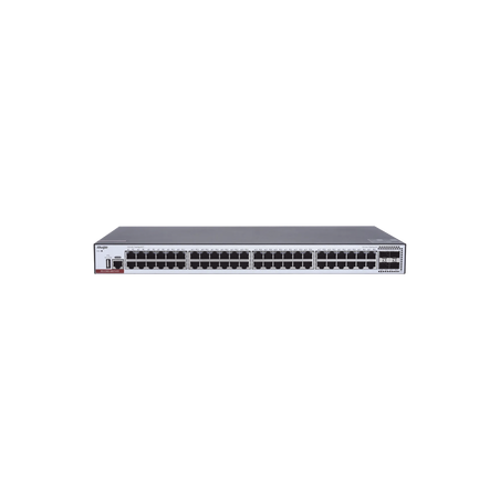 Switch Administrable Capa 3 con 48 puertos Gigabit + 4 SFP+ para fibra 10Gb, gestión gratuita desde la nube.