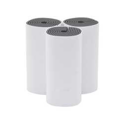 Kit de Router inalámbrico mesh Deco E4 para Hogar / Doble banda AC 1200 / 2 puertos 10/100 Mbps / Compatible con amazon alexa.