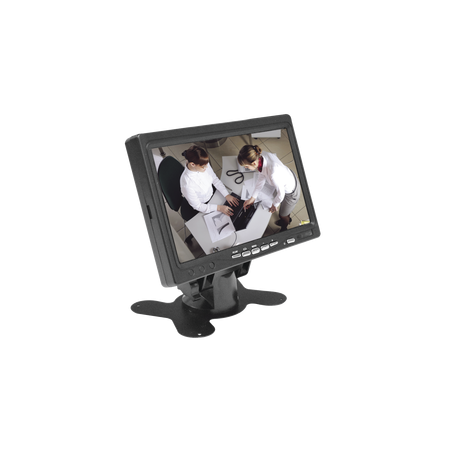 Monitor 7" TFT-LCD ideal para colocar en vehículos o DVR/NVR. Entradas de video HDMI, VGA y RCA (CVBS)