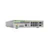 Switch PoE+ Administrable CentreCOM GS970M, Capa 3 de 8 Puertos 10/100/1000 Mbps + 2 SFP Gigabit, 124 W