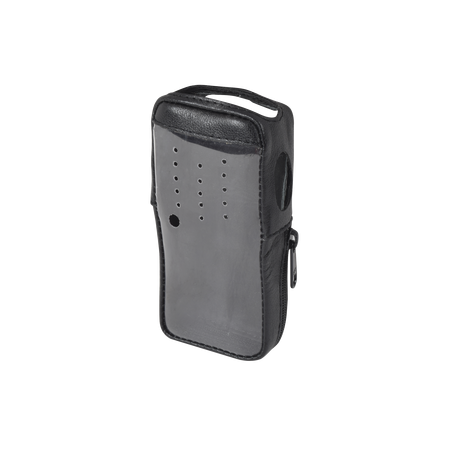 Funda de Piel Reforzada, Versión 2 de Fácil Acceso y Cubierta Frontal de Plástico Transparente para los Radios TK-2000KV2, TK