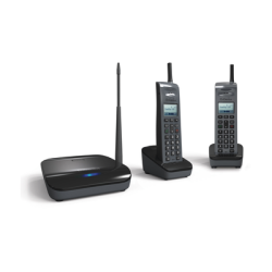 Sistema Telefónico Inalámbrico SIP de Largo Alcance, Incluye Base y Dos Teléfonos Inalámbricos, Soporta 10 Cuentas SIP, Hast